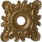 Ekena Millwork Crawley Ceiling Medallion (Fits Canopies up to 6 3/4"), 18"W x 18"H x 3 1/4"ID x 1 1/2"P, Pale Gold CM18CRPAS - alternate 1